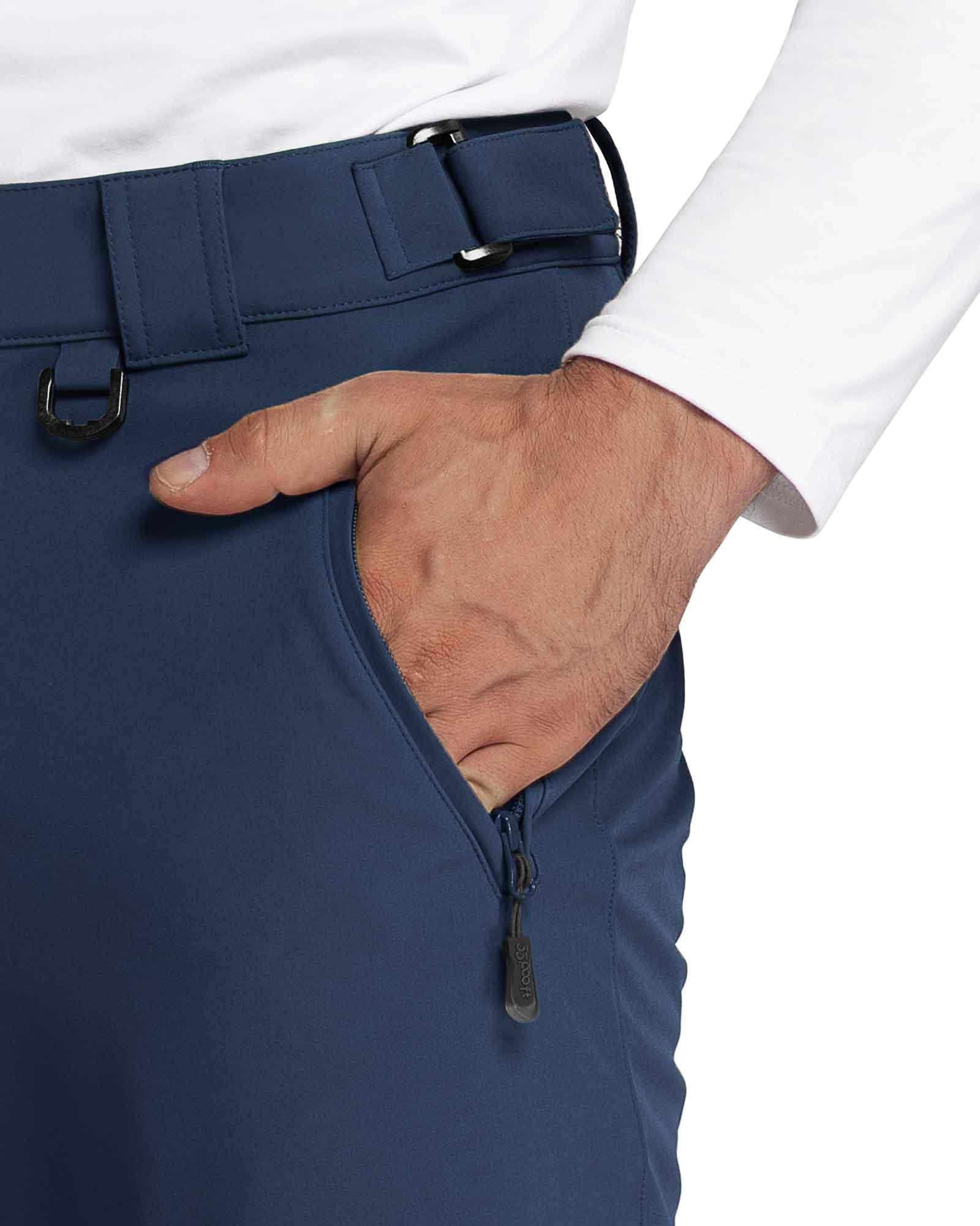 8000mm W/P Index Men’s Snow Fleece Lined Pants with 4 Pockets and Adjustable Waist - 33,000ft