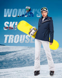 Women's Softshell Insulated Snow Pants with Boot Gaiters: 8000mm W/P Index - 33,000ft