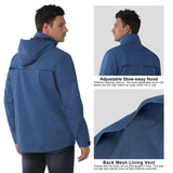 1.34 lbs/10000 mmH2O Index/5000 Level Breathable  Men's Rain Jacket with 2 Multi Pockets 33,000ft