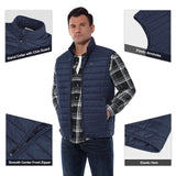 Men's 0.82 lbs Packable Weatherproof Insulated Puffer Vest Outerwear with 5 Pockets 33,000ft