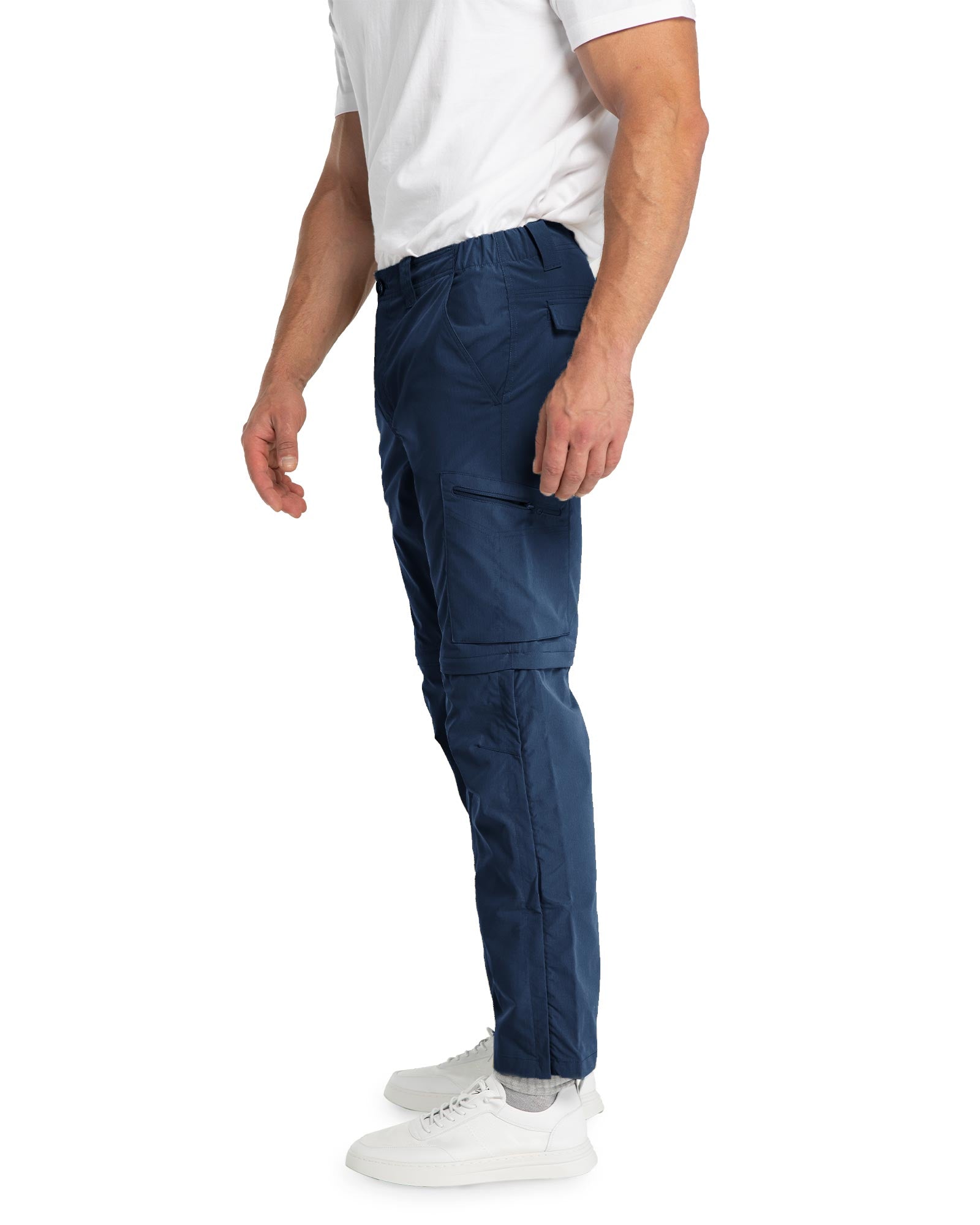 Men's UPF 40+ Convertible Zip Off Hiking Pants with 6 Pockets