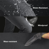 Men's Fleece Lined Snow Pants Warm Winter Waterproof Softshell Insulated Ski Pants for Hiking Snowboard Black 33,000ft