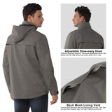 1.34 lbs/10000 mmH2O Index/5000 Level Breathable  Men's Rain Jacket with 2 Multi Pockets 33,000ft