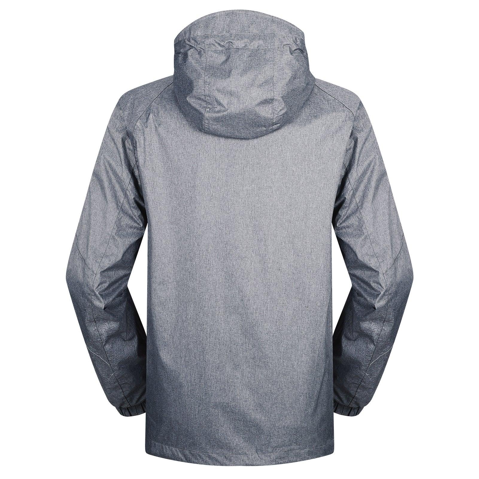 10000 mmH2O Index/5000 Level Breathable Men's 3-in-1 Ski Winter Jacket with Fleece Lined Softshell and 10 zipper pockets 33,000ft