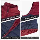 Men's 0.82 lbs Packable Weatherproof Insulated Puffer Vest Outerwear with 5 Pockets 33,000ft