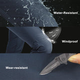 Men's Fleece Lined Snow Pants Warm Winter Waterproof Softshell Insulated Ski Pants for Hiking Snowboard Black 33,000ft