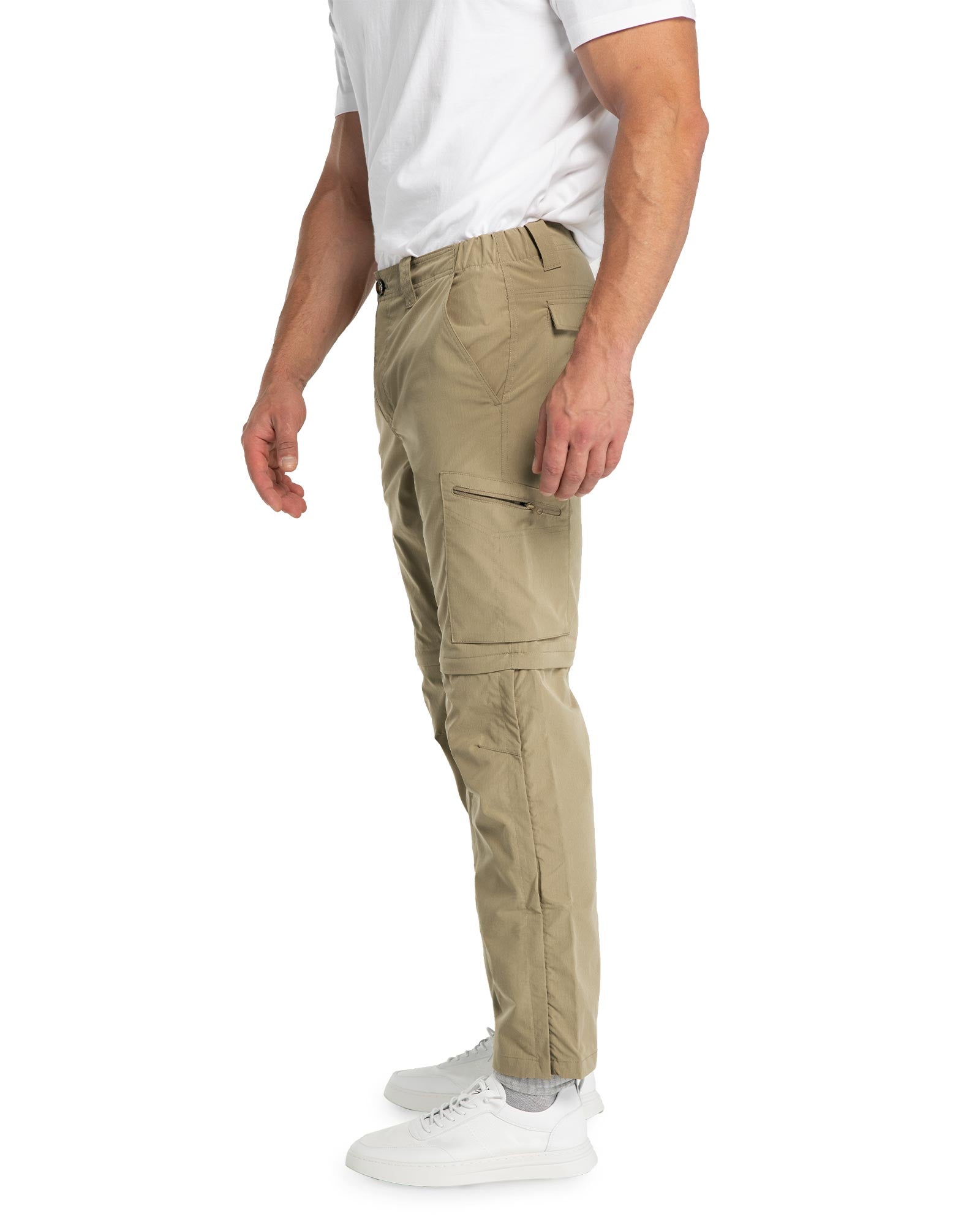 Men's UPF 40+ Convertible Zip Off Hiking Pants with 6 Pockets