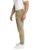 Men's UPF 40+ Convertible Zip Off Hiking Pants with 6 Pockets
