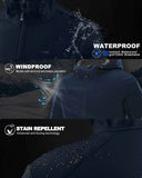 Men's Softshell Jacket Fleece Lined, Water Resistant Winter Warm Shell Jacket Coat Lightweight Outdoor Hiking