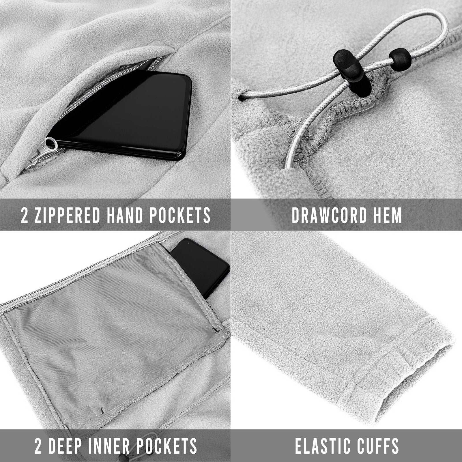 Women's Zip Up Fleece Jacket, Long Sleeve Warm Soft Polar Lightweight Coat with Pockets for Winter 33,000ft