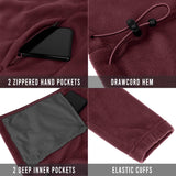 Women's Zip Up Fleece Jacket, Long Sleeve Warm Soft Polar Lightweight Coat with Pockets for Winter 33,000ft