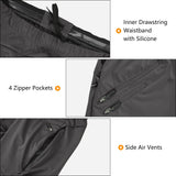 0.88 lbs/10000 mmH2O Index/10000 Level Breathable Men's Cycling Pants with Reflective and Anti-sild Design 33,000ft