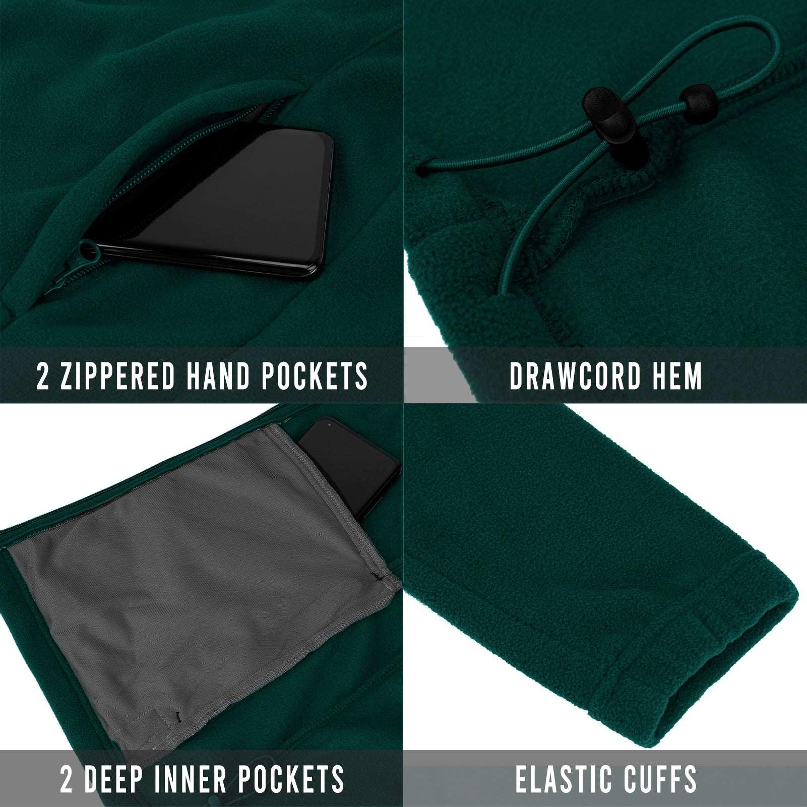 Women's Zip Up Fleece Jacket, Long Sleeve Warm Soft Polar Lightweight Coat with Pockets for Winter 33,000ft