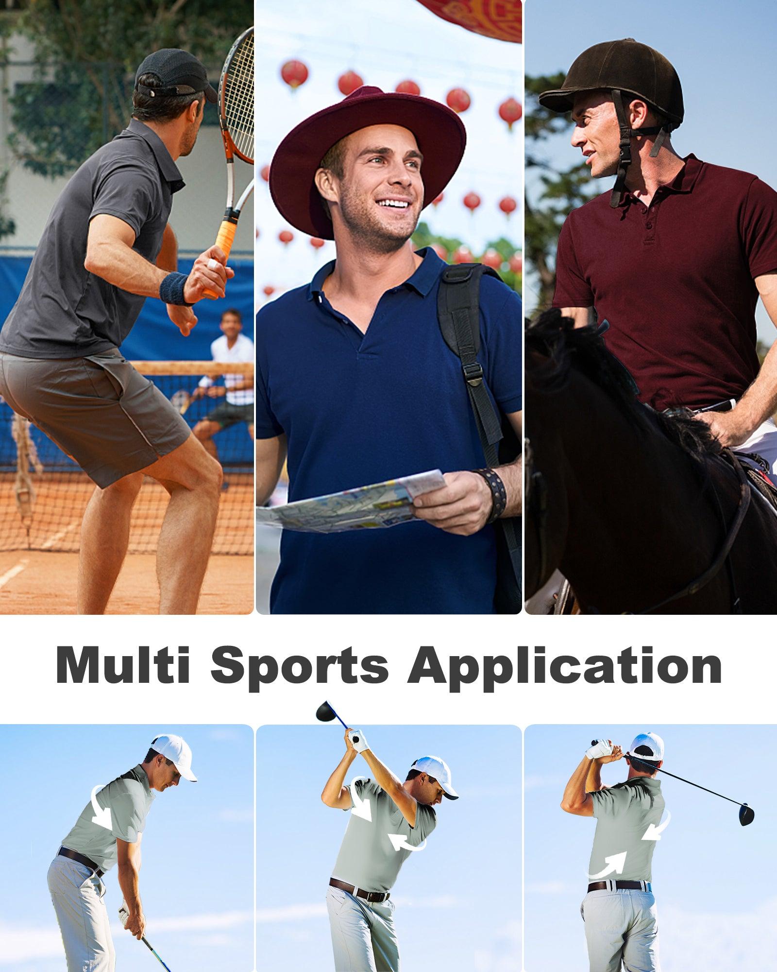 Men's Golf Polo Short Sleeve Collared T-Shirt 33,000ft