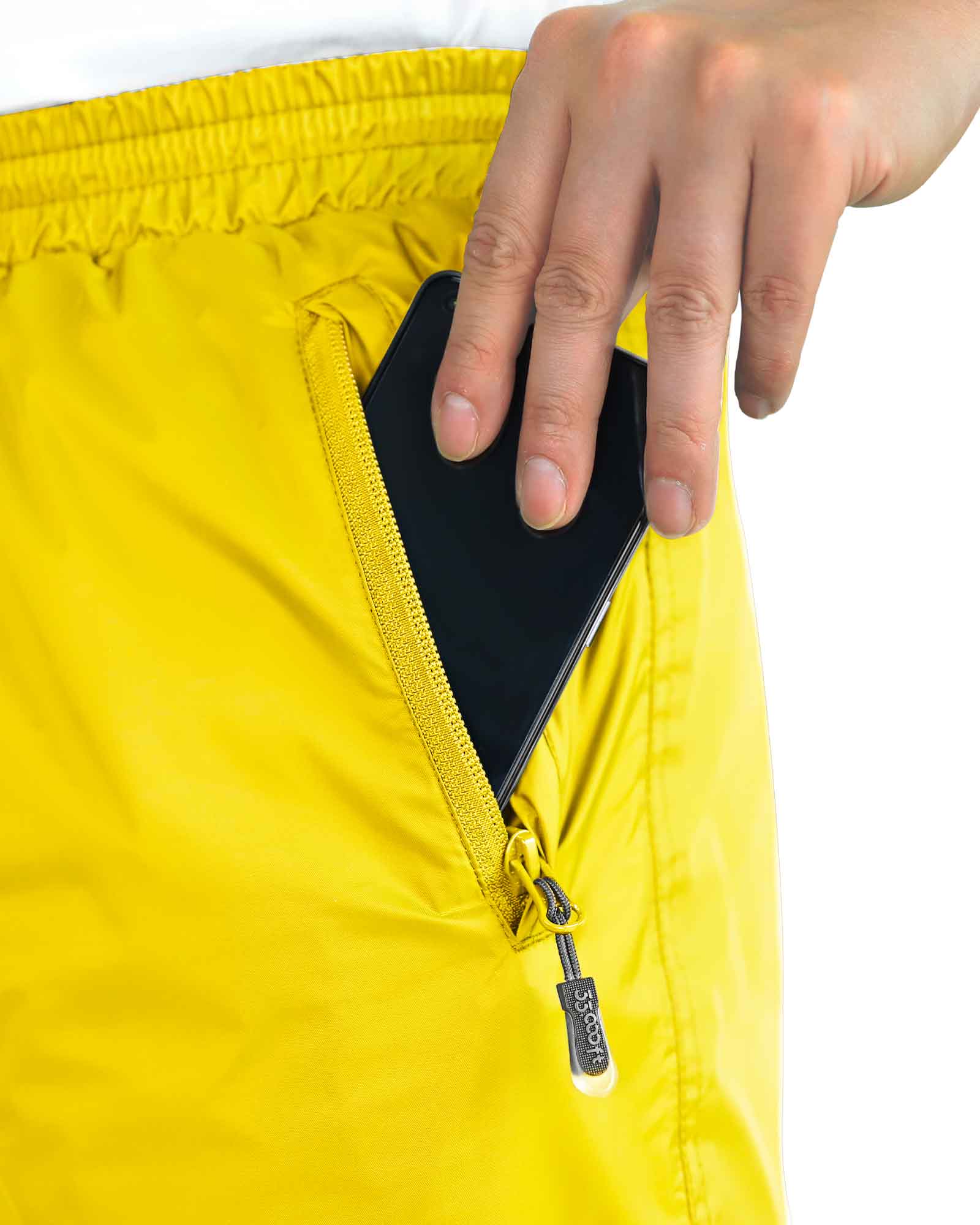 1.10 lbs 5000mm W/P Index 5000 Level Breathable Men's Rain Pants with Reflective Design