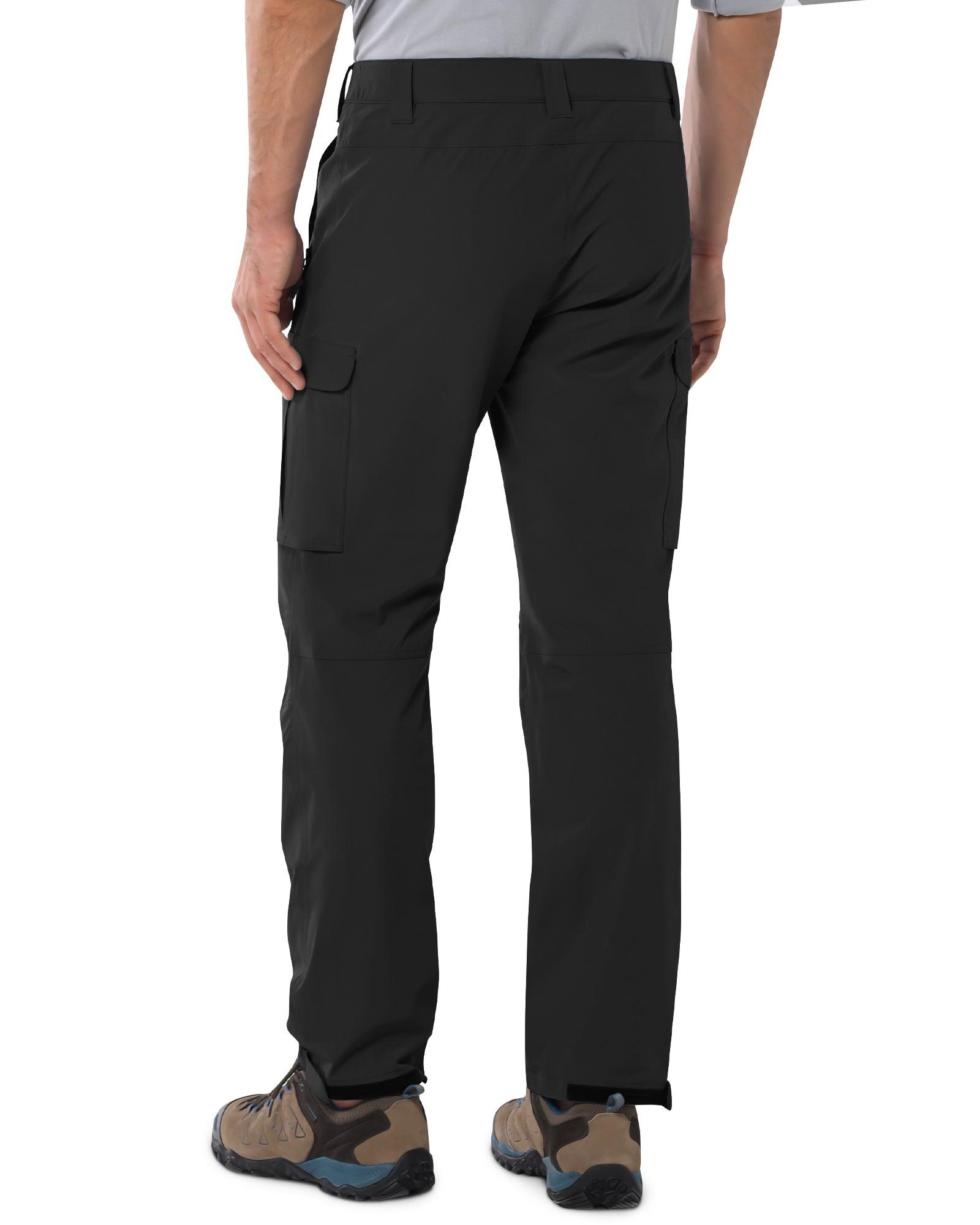 1.10 lbs/10000 mmH2O Index/10000 Level Breathable  Men's Rain Pants with 4 Multi Pockets and Adjustable Design 33,000ft