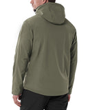 Men's Softshell Jacket with Hood Fleece Lined Windbreaker Lightweight Waterproof Jackets for Hiking - 33,000ft