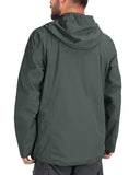 1.39 lbs 10000mm W/P Index 10000 Level Breathable Men's Packable Rain Jacket with 4 Multi Pockets - 33,000ft