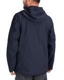 1.39 lbs 10000mm W/P Index 10000 Level Breathable Men's Packable Rain Jacket with 4 Multi Pockets - 33,000ft