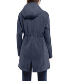 Women's Softshell Long Jacket with Hood Fleece Lined: 8000mm W/P index 1000 Level Breathable - 33,000ft