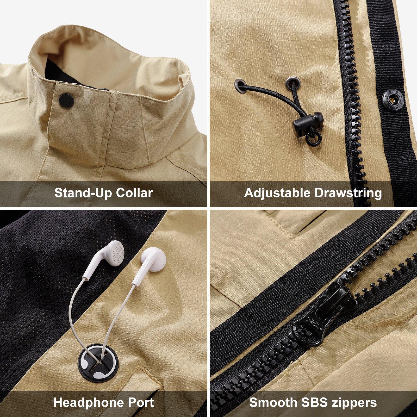 Men's 1.59 lbs Travel Vest Outerwear with 11 Multi-Pockets for Fishing Summer Outdoor 33,000ft