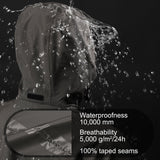 1.34 lbs/10000 mmH2O Index/5000 Level Breathable  Men's Rain Jacket with 2 Multi Pockets 33,000ft