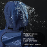 1.34 lbs/10000 mmH2O Index/5000 Level Breathable  Men's Rain Jacket with 2 Multi Pockets 33,000ft