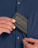 Men's 2 Zip Pockets UPF 50+ Breathable Mesh Lined Vents Adjustable Sleeve Shirt