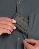 Men's 2 Zip Pockets UPF 50+ Breathable Mesh Lined Vents Adjustable Sleeve Shirt