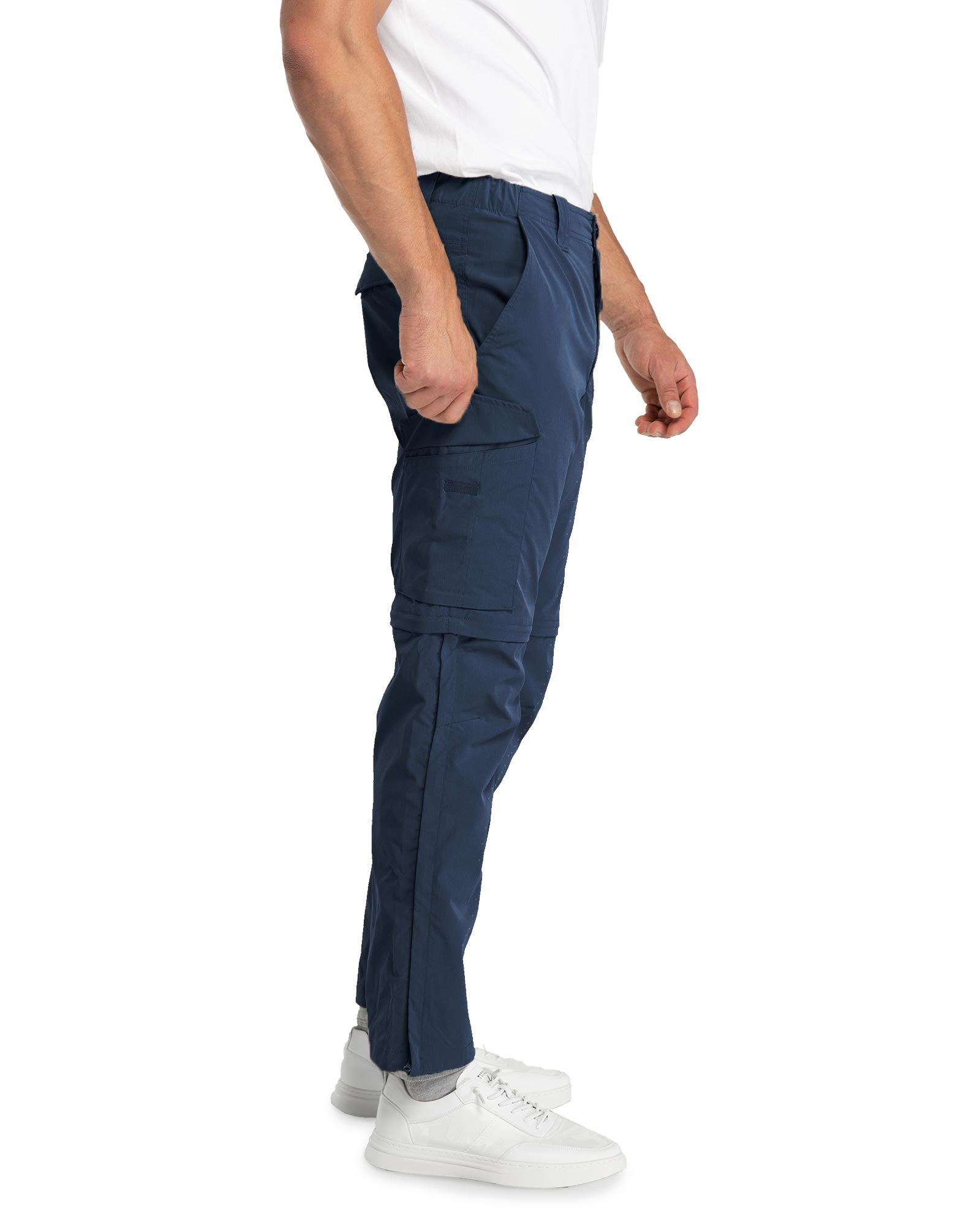 Men's UPF 40+ Convertible Zip Off Hiking Pants with 6 Pockets