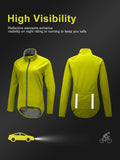 Women's Cycling Jacket Long Sleeve Thermal Waterproof MTB Bike Workout Running Jacket Windproof Reflective 33,000ft