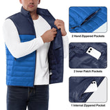 Men's 0.82 lbs Packable Weatherproof Insulated Puffer Vest Outerwear with 5 Pockets 33,000ft