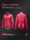 Women's Cycling Jacket Long Sleeve Thermal Waterproof MTB Bike Workout Running Jacket Windproof Reflective 33,000ft