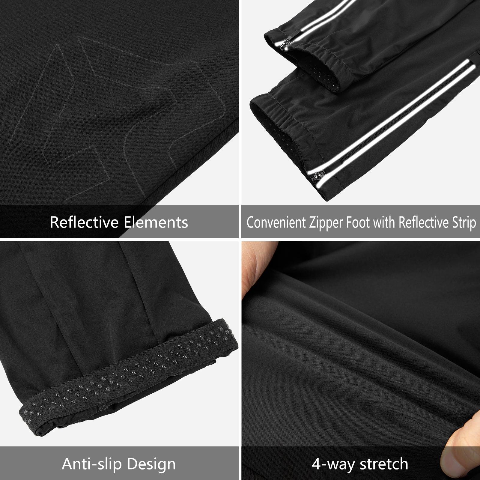 0.88 lbs/10000 mmH2O Index/10000 Level Breathable Men's Cycling Pants with Reflective and Anti-sild Design 33,000ft