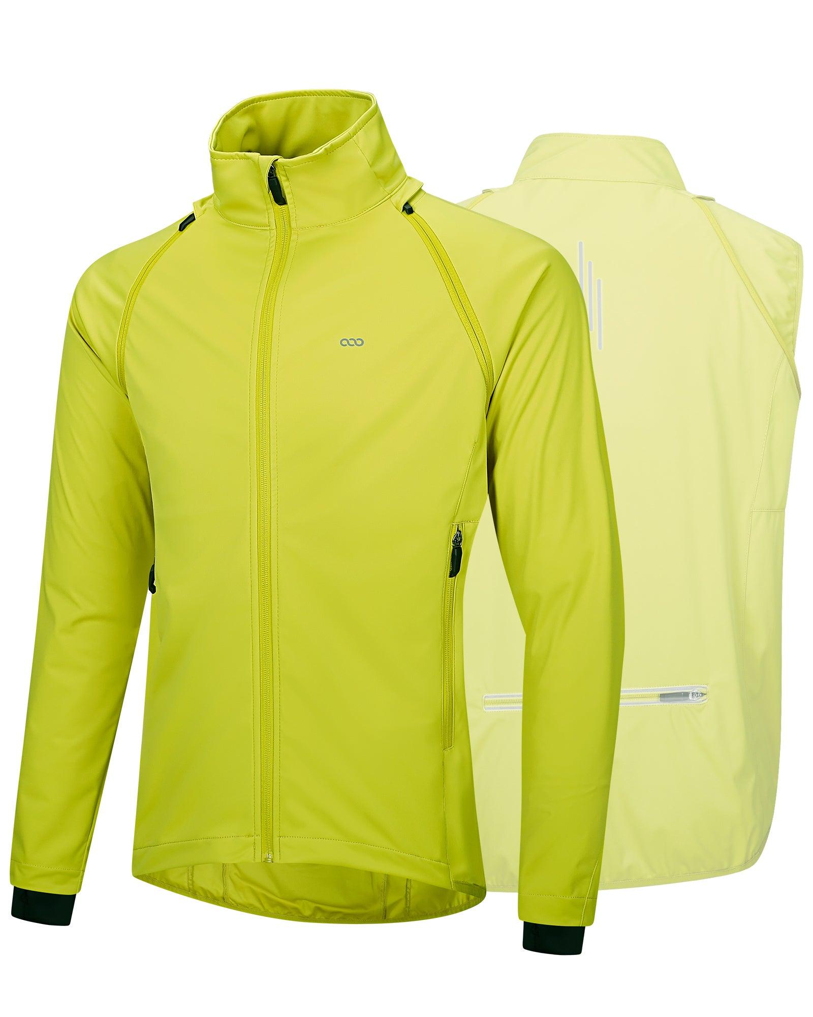 Men's Cycling Jacket Long Sleeve, Waterproof Running Bike Vest Outerwear Reflective Windproof Sleeveless Jacket 33,000ft