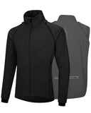 Men's Cycling Jacket Long Sleeve, Waterproof Running Bike Vest Outerwear Reflective Windproof Sleeveless Jacket 33,000ft