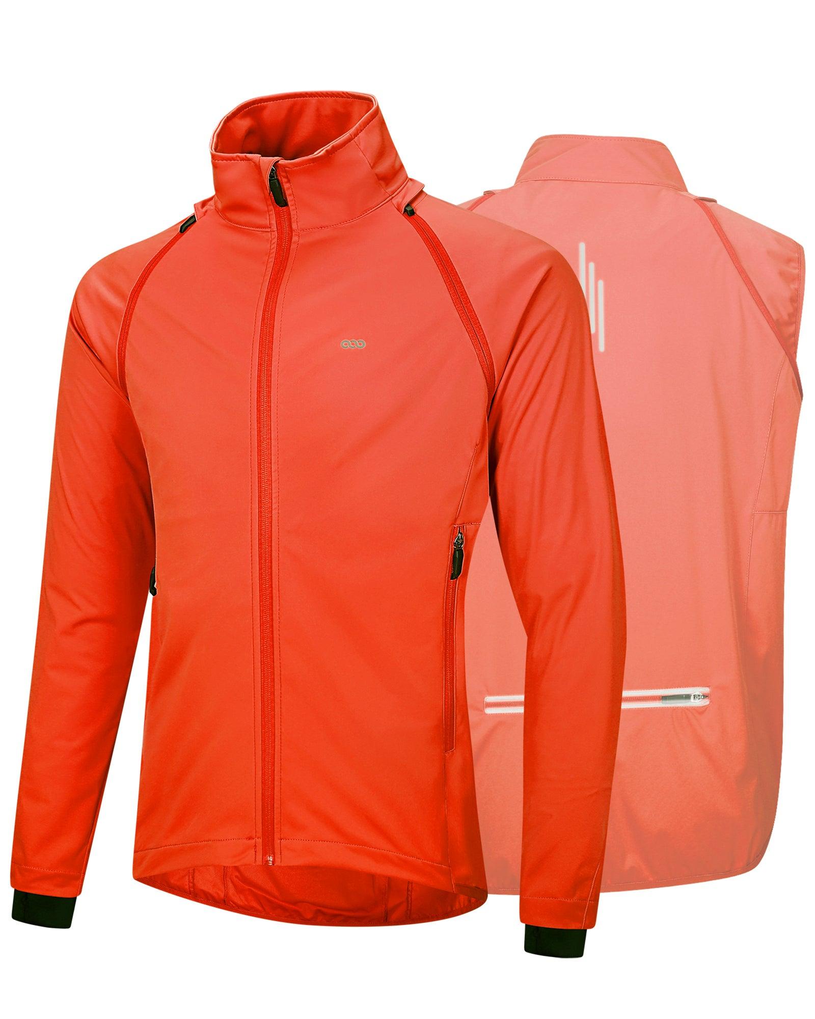 Men's Cycling Jacket Long Sleeve, Waterproof Running Bike Vest Outerwear Reflective Windproof Sleeveless Jacket 33,000ft