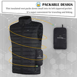 Men's 0.82 lbs Packable Weatherproof Insulated Puffer Vest Outerwear with 5 Pockets 33,000ft