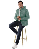 Men's 1.28lb Packable Insulated Jacket with Hood and 3 Pockets - 33,000ft