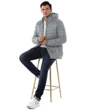 Men's 1.28lb Packable Insulated Jacket with Hood and 3 Pockets - 33,000ft