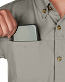 Men's 2 Zip Pockets UPF 50+ Breathable Mesh Lined Vents Adjustable Sleeve Shirt