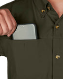 Men's 2 Zip Pockets UPF 50+ Breathable Mesh Lined Vents Adjustable Sleeve Shirt