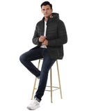 Men's 1.28lb Packable Insulated Jacket with Hood and 3 Pockets - 33,000ft