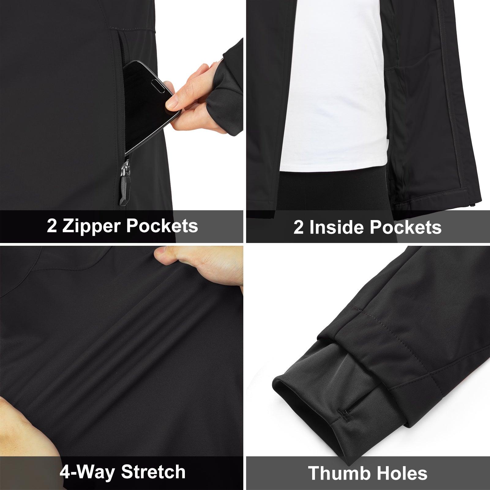 Men's Cycling Jacket Long Sleeve, Waterproof Running Bike Vest Outerwear Reflective Windproof Sleeveless Jacket 33,000ft