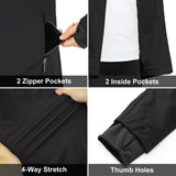 Men's Cycling Jacket Long Sleeve, Waterproof Running Bike Vest Outerwear Reflective Windproof Sleeveless Jacket 33,000ft