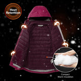 Women's Waterproof 3 in 1 ski Jacket Windproof Winter Snow Coat Ski Snowbaording Jackets Warm Raincoat 33,000ft