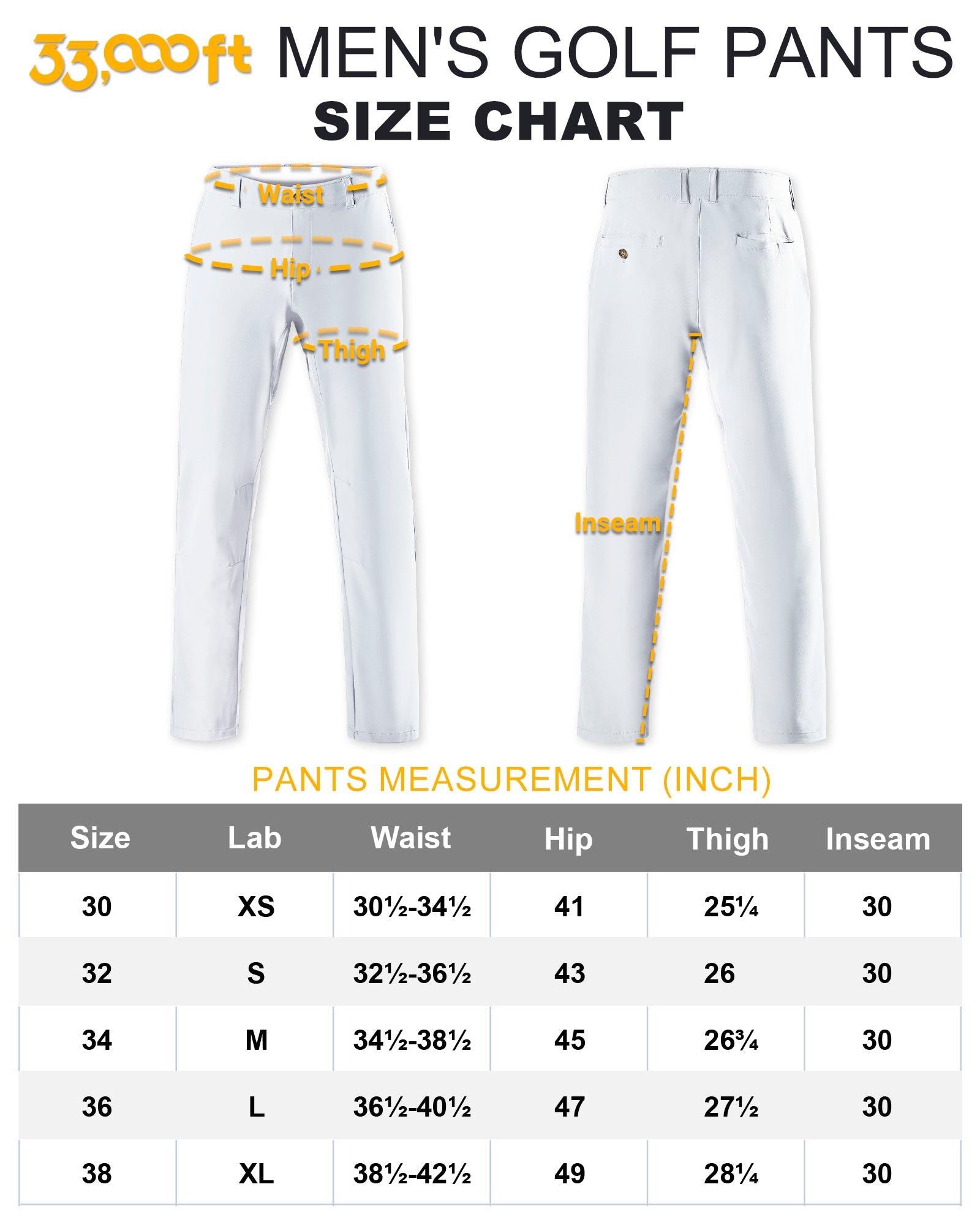 Men's Golf Pants with 5 Pockets 33,000ft