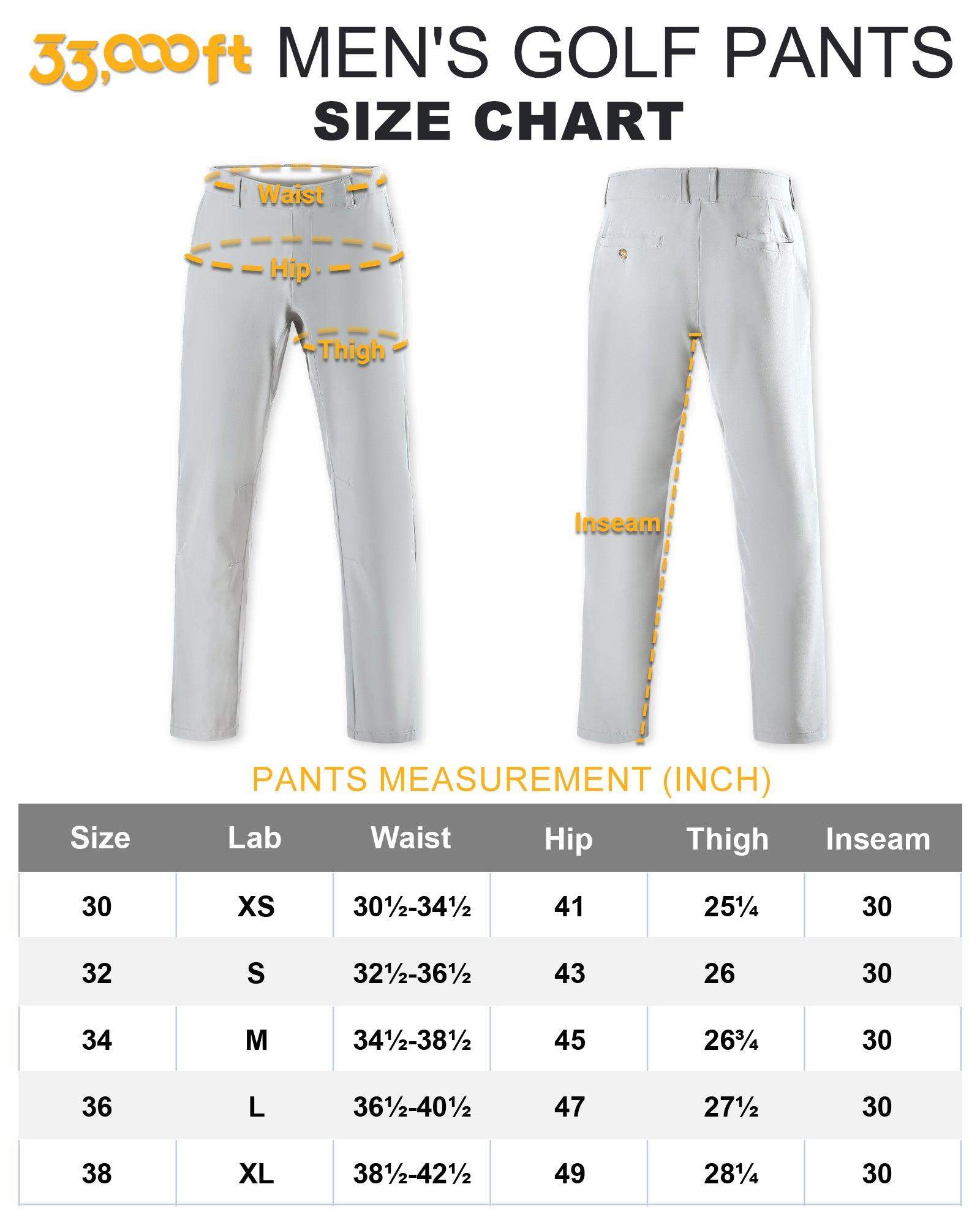 Men's Golf Pants with 5 Pockets 33,000ft