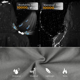 Women's Waterproof 3-IN-1 Ski Jacket, Warm Fleece Insulated Winter Snow Coat Windproof Rain Jackets Parka Hooded for Traveling Climbing Hiking 33,000ft