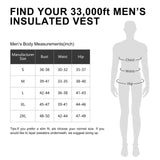 Men's 0.82 lbs Packable Weatherproof Insulated Puffer Vest Outerwear with 5 Pockets 33,000ft